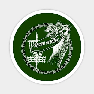 Rimpa Disc Golf Ostrich, WHITE PRINT Magnet